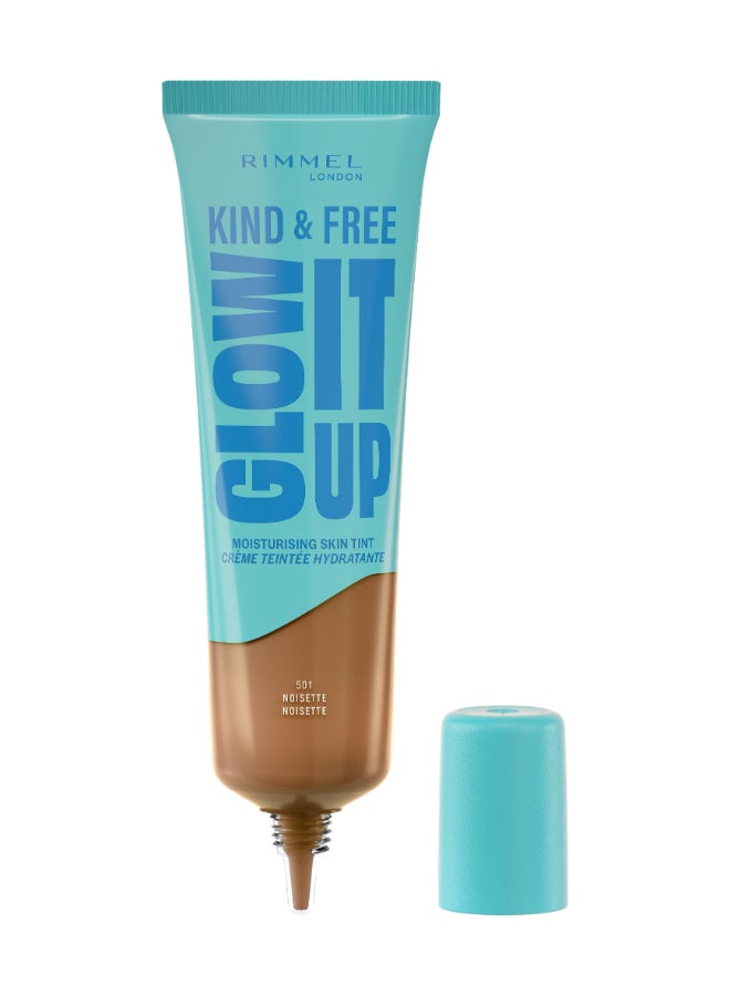 Kind And Free Glow It Up Moisturising Skin Tint - 501 - Noisette, 30Ml