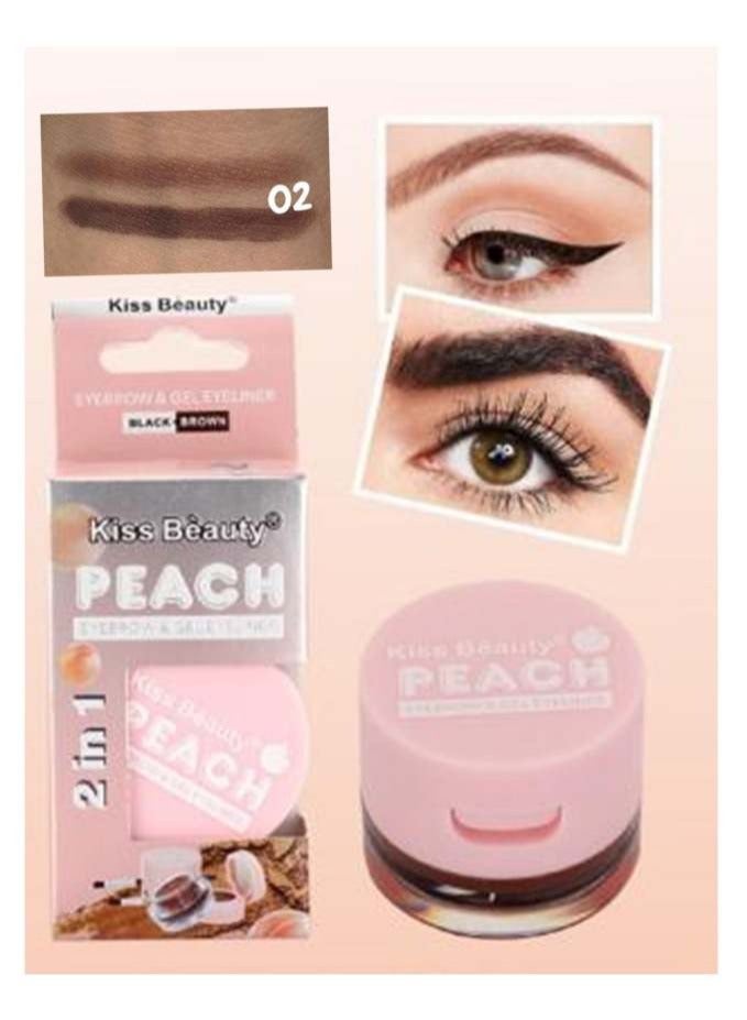 2 in 1 Eyebrow Powder & Gel eyeliner All-in-One Brow Powder & Gel Eyeliner – Easy-to-Use, Travel-Friendly for Natural & Bold Looks