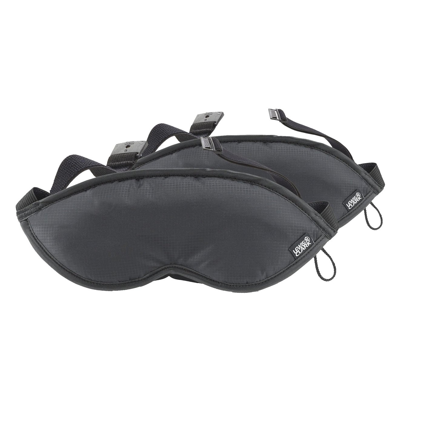 Lewis N. Clark Comfort Eye Mask + Sleep Aid to Block Light for Travel, Airplane, Hotel, Airport, Insomnia + Headache Relief with Adjustable Straps, 2 pack, Black