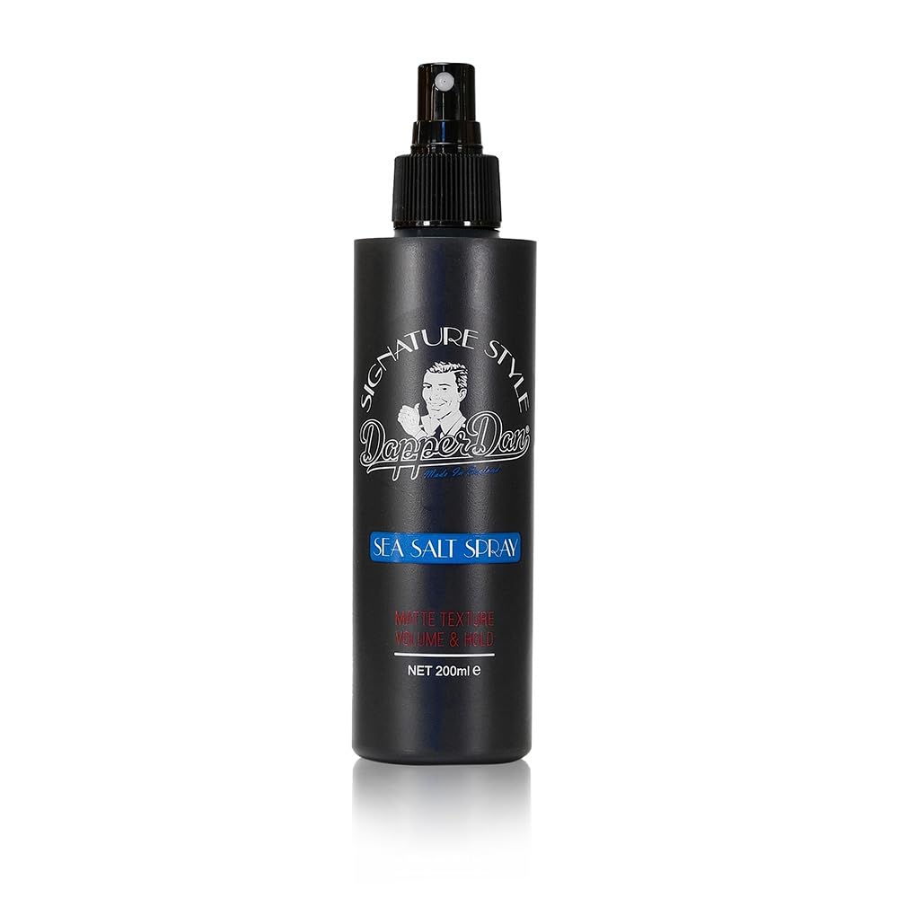 Dapper Dan Signature Style Sea Salt Spray, Texturizing Salt Spray for Men, for Volume and Hold, Natural Matte Finish, Bergamot and Leather Fragrance, 6.76 fl oz