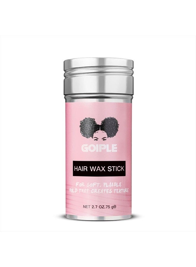 Wax Stick for Hair, Hair Pomade Stick Long-Lasting Styling Wax Stick, Hair Wax Stick Smoothing & Slick Stick for Hair Wigs, Styling Waxes for Fly Away & Edge Frizz Hair (2.7 oz)