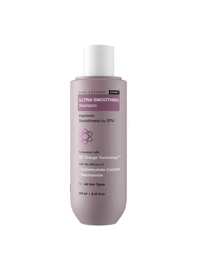 Ultra Smoothing Hair Shampoo | Restores Smoothing & Texture by 27% | Dry & Frizzy Hair | Paraben & Sulfate Free | For Women & Men | 250ml