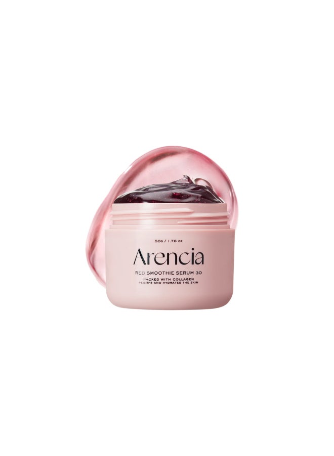 Overnight Red Smoothie Face Mask Serum, Glowing & Soothing with 30% red collagen, Niacinamide, Peptide, Vitamin E
