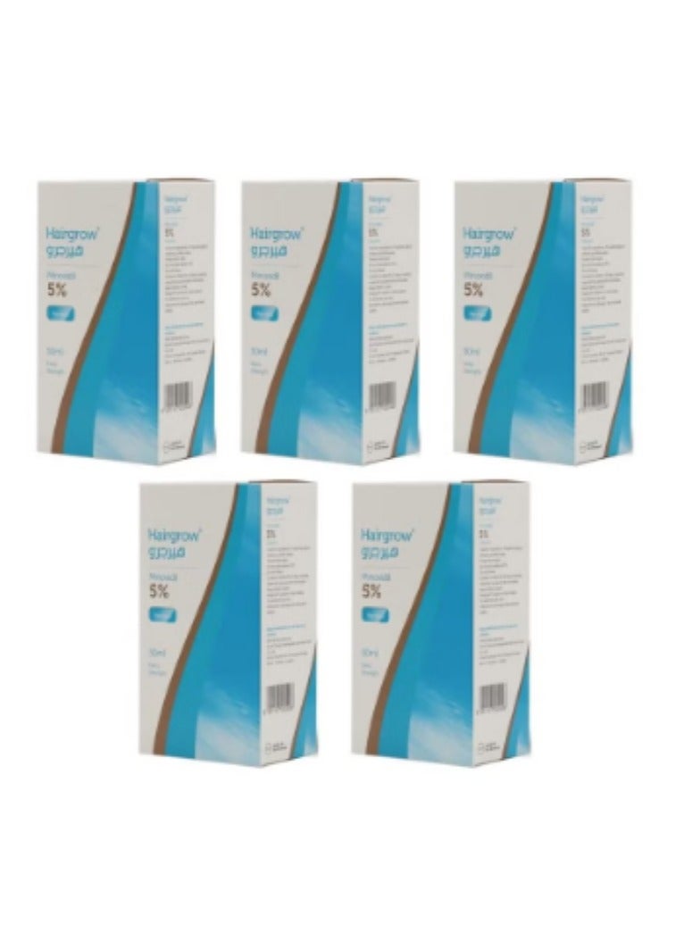 Minoxidil 5% Solution Hair Regrowth Tonic 50ml (5 Pack 5 Month)