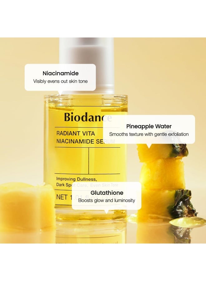 BIODANCE Radiant Vita Niacinamide Serum, for Even Tone Dark Spot Care with Vitamin C, Hydrating for Sensitive Skin, Filter Glow Serum, Korean Skincare, Stocking Stuffers | 1.01 floz x 1 ea - image 7