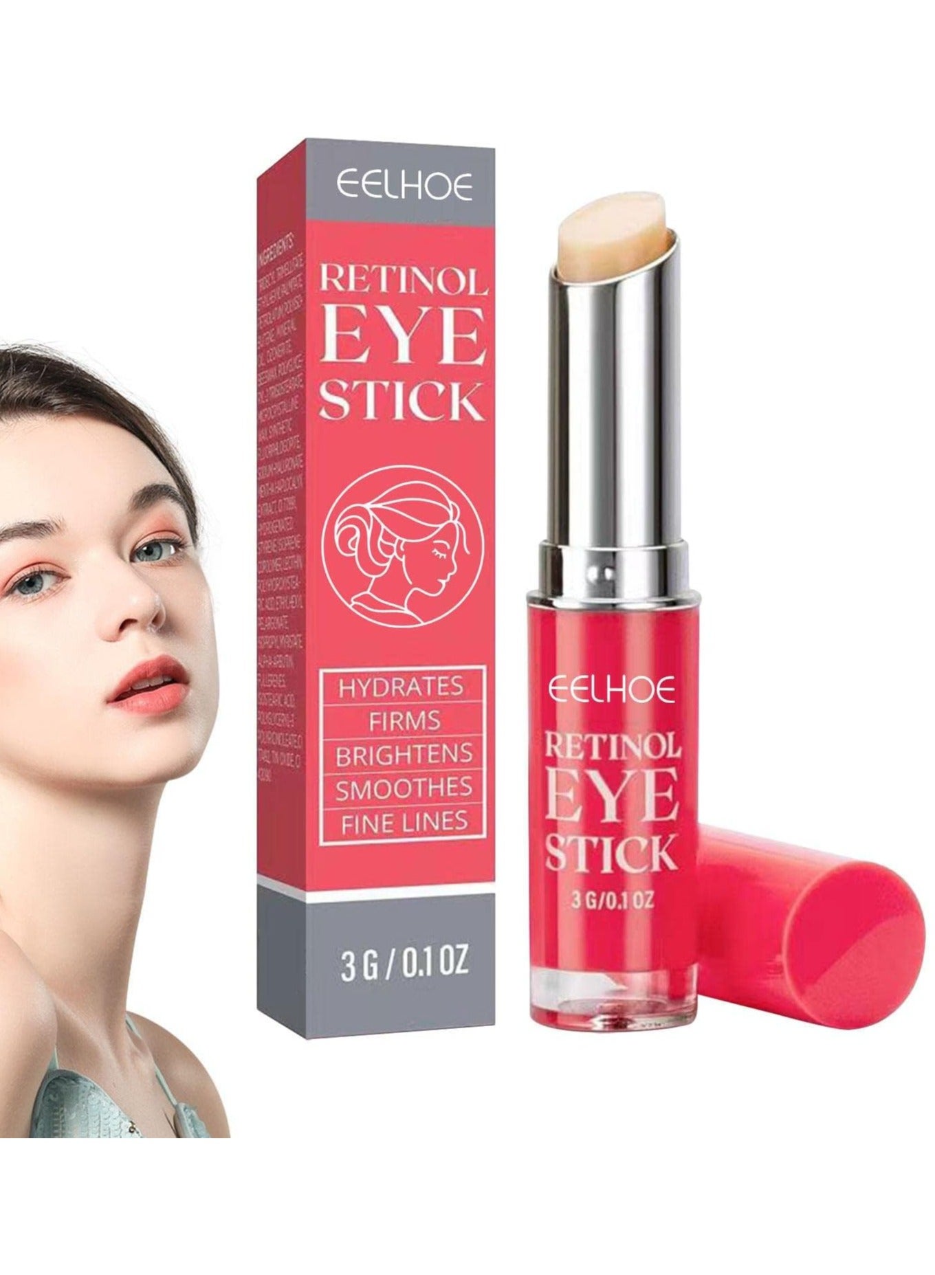Retinol Eye Balm For Wrinkles Retinol Eye Balm Stick Retinol Eye Cream for Dark Circles and Puffy Eyes Reduces Fine Lines Retinol Eye Cream Under Eye Cream Anti Aging Retinol Eye Stick