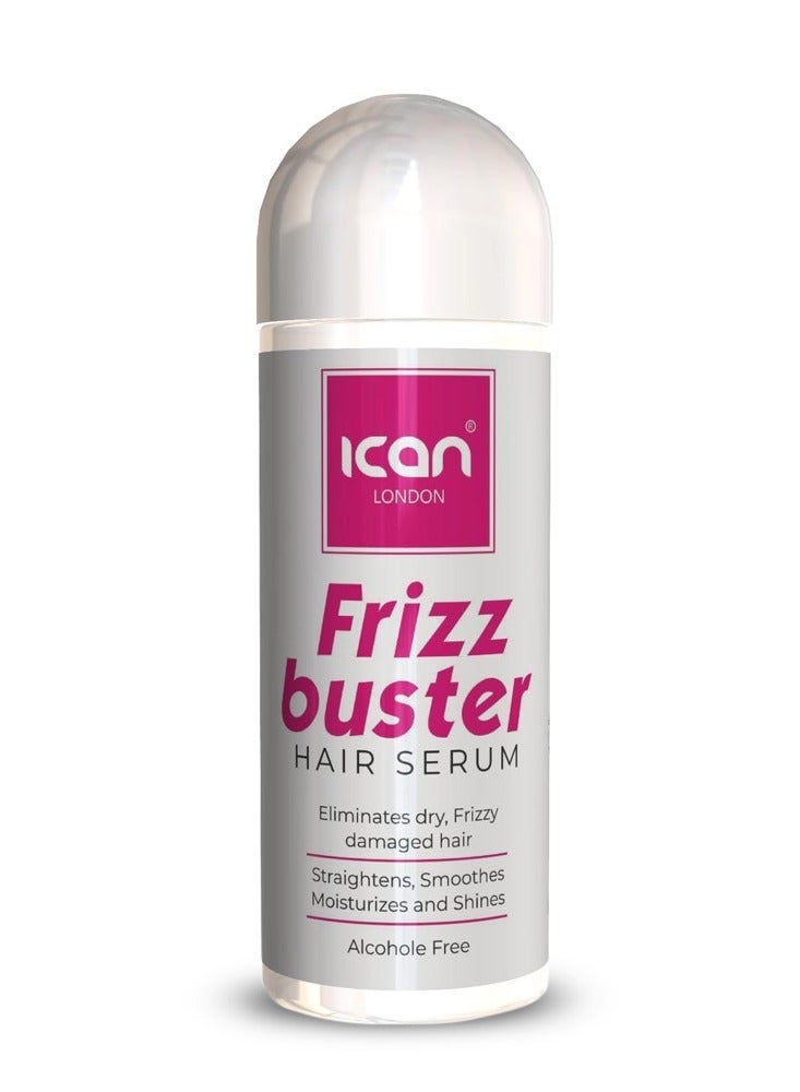 ICAN London Frizz Buster Hair Serum 207ml | Alcohol-Free Anti-Frizz Serum for Dry, Frizzy & Damaged Hair