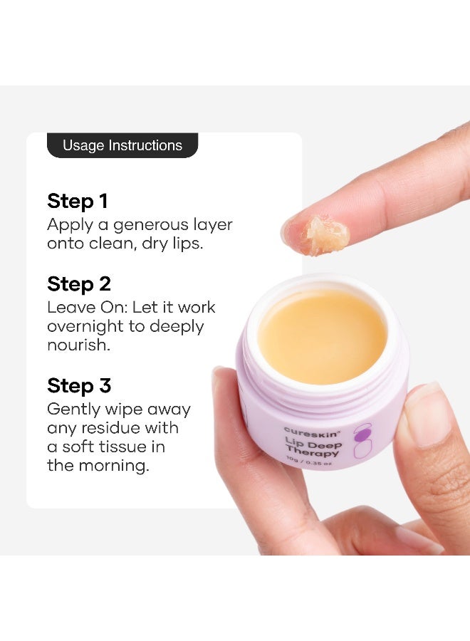 Lip Deep Therapy Lip Mask | Moisturizing Lip Treatment with Vitamin C + Shea Butter for Soft Hydrated Lips | Overnight Repair | Lip Balm For Dry Chapped Lips | Lasting Hydration, 10 g (Pack of 1) - image 6