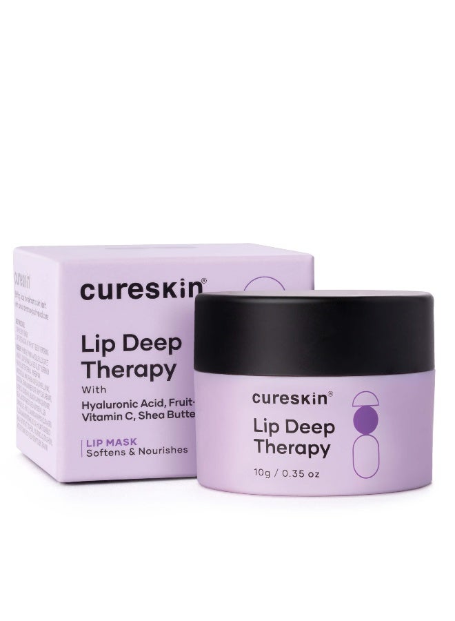Lip Deep Therapy Lip Mask | Moisturizing Lip Treatment with Vitamin C + Shea Butter for Soft Hydrated Lips | Overnight Repair | Lip Balm For Dry Chapped Lips | Lasting Hydration, 10 g (Pack of 1)