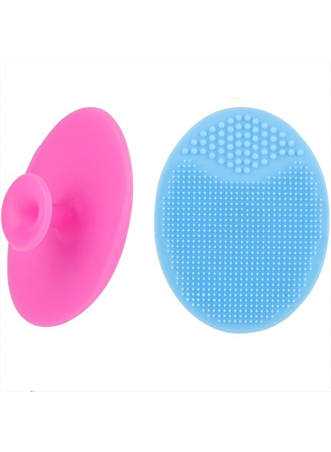 Face Scrubber,2 Pack Soft Silicone Scrubbies Facial Cleansing Pad Face Exfoliator Face Scrub Face Brush Silicone Scrubby for Massage Pore Cleansing Blackhead Removing Exfoliating,Cool Gift for Girl