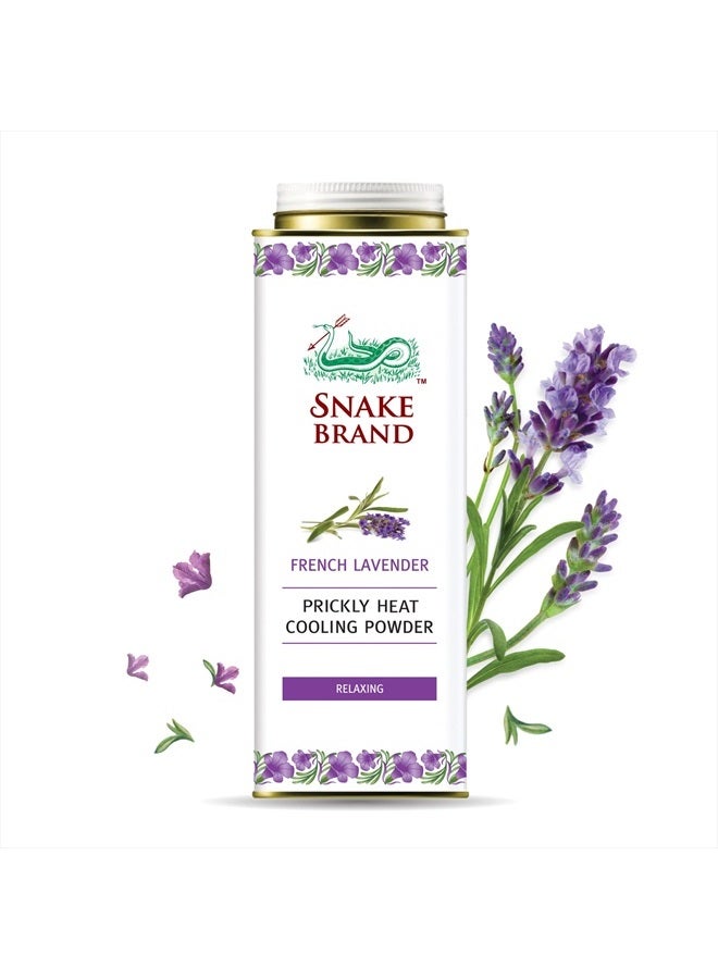Prickly Heat Cooling Anti Itch Powder Relieve Miliaria Heat Rash, Relaxing Lavender Scent, 9.9 Oz (280 gr) - Daily Use Antiperspirant