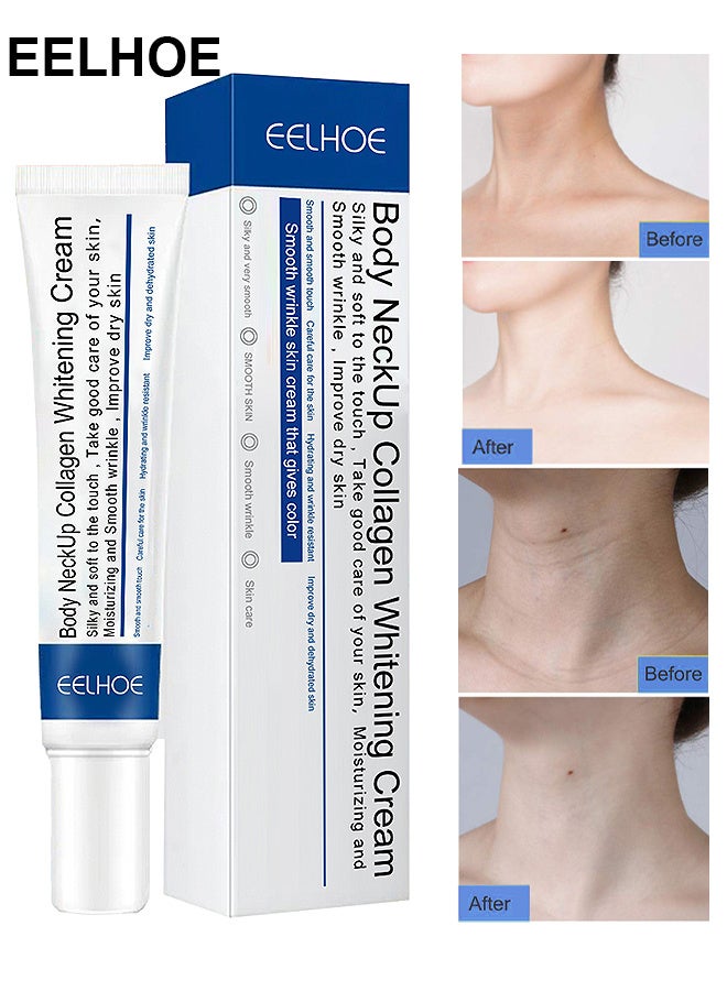 Body Neckup Collagen Whitening Cream, Tightening And Lifting Loose Skin, Reduce Wrinkles, Skin Brightening, Reduce MelaninPrecipitation, Boosts CollagenProduction, Skin Tightening, 20G