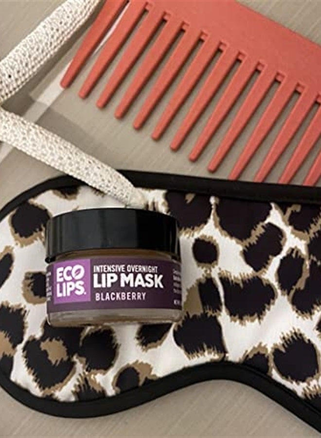 Blackberry Intensive Overnight Lip Mask 2-pack (0.39 oz.)- Repair & Restore Dry, Cracked, Chapped Lips Overnight - 100% USDA Organic Lip Care Treatment, Cruelty Free, Made in the USA