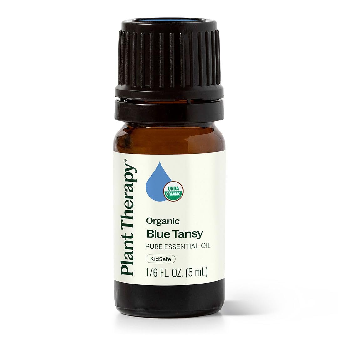 Plant Therapy Organic Blue Tansy Essential Oil 100% Pure, Undiluted, Natural Aromatherapy, Therapeutic Grade 5mL (1/6 oz)