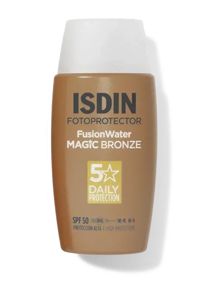 Fotoprotector Fusion Water Magic Color Bronze [50Ml] – Deep Tinted Daily Sunscreen For A Sun-Kissed Glow With Intense Hydration