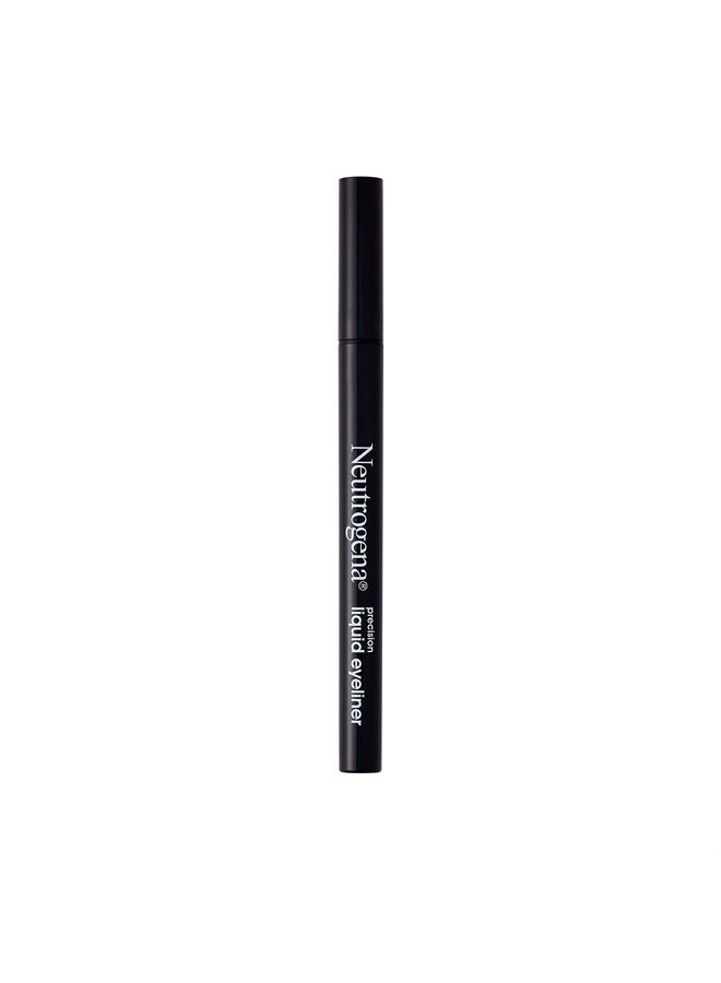 Precision Liquid Eyeliner with Honey & Coconut, Hypoallergenic, Smudge- & Water-Resistant Eyeliner Makeup for Precise Application, Jet Black, 0.013 fl. oz