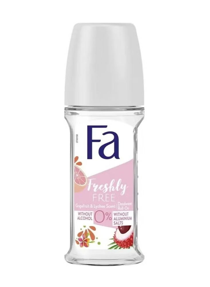 Freshly Free with Grapefruit & Lychee Scent Deodorant Roll On 50 ml