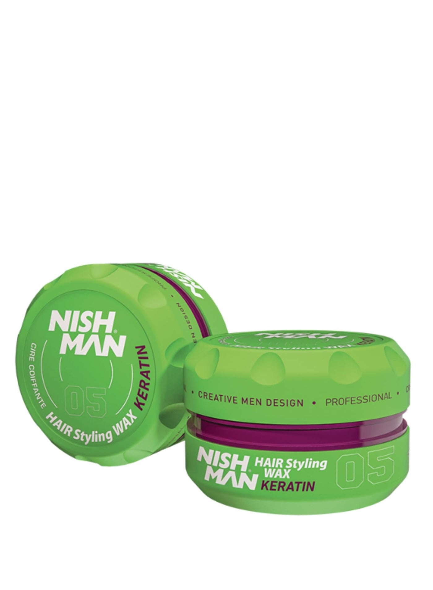 Nishman Hair Styling Hair Wax Keratin: Gloss Finish | Volume | Strong Hold | Shine Hair Style | Re-Stylable Wax for Men (149g/150ml)
