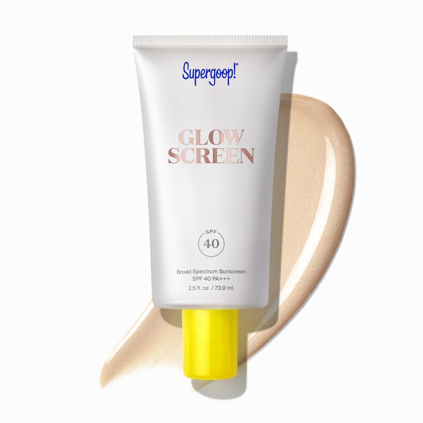Supergoop! Glowscreen (SPF 40) - 2.5 fl oz - Glowy Primer + Broad Spectrum Tinted Sunscreen - Helps Filter Blue Light - Hydration - Hyaluronic Acid & Vitamin B5