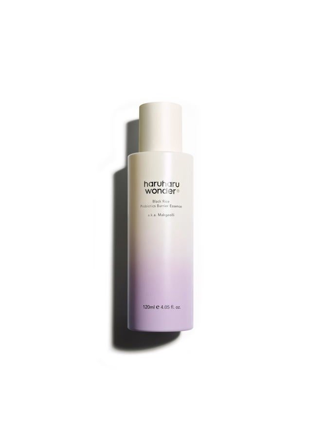 Black Rice Probiotics Barrier Essence 4.05 fl. oz., Essence Toner to Strengthen Skin Barrier with Ceramides, Fermented Ingredients, Milky Essence, Moisturizing, Plumping