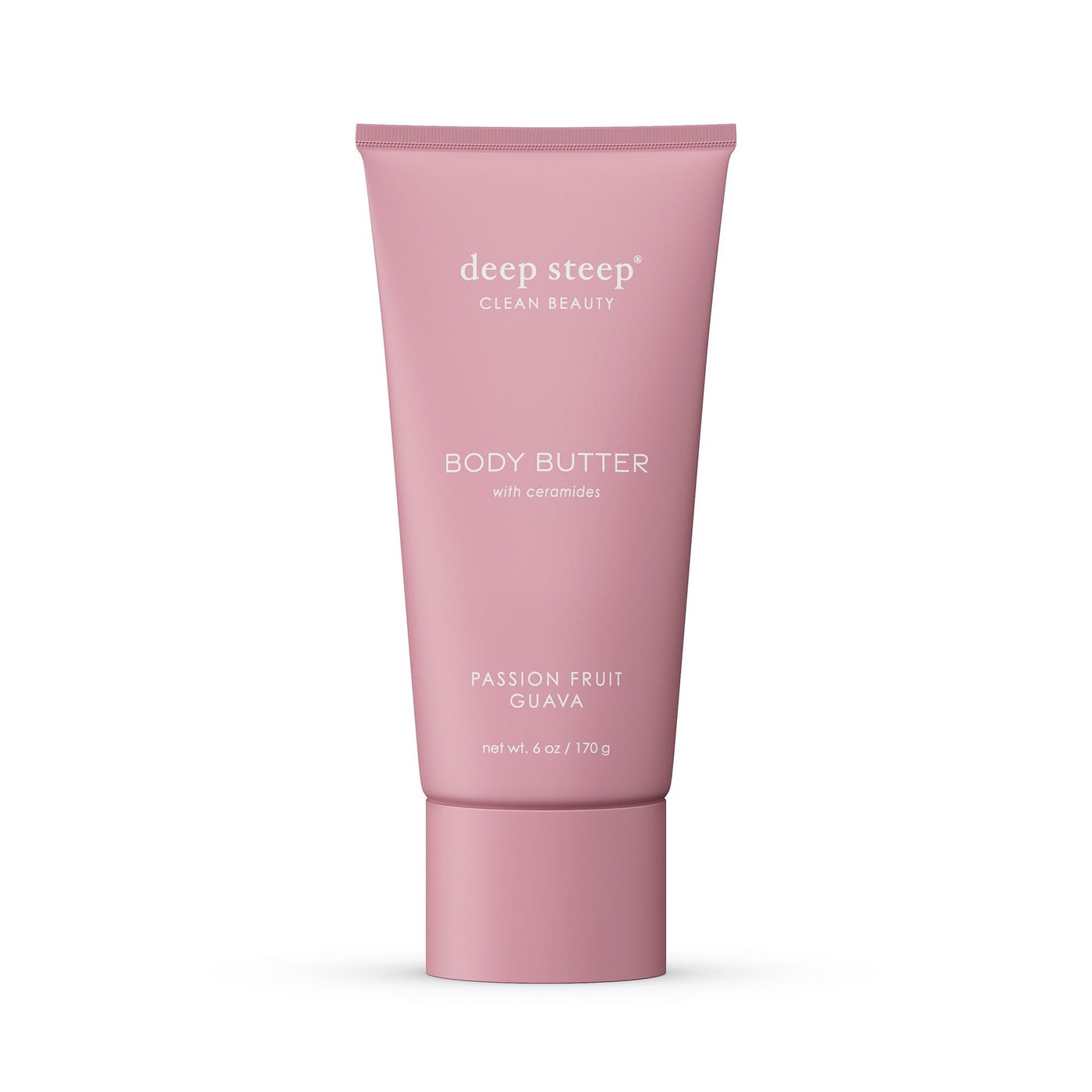 Deep Steep Body Butter, 6 oz â€“ Rich Moisturizer with Ceramides, Coconut Oil, Argan Oil & Aloe Vera â€“ Vegan, Clean Beauty, Smooth & Hydrated Skin (6 Ounces, Passion Fruit Guava)