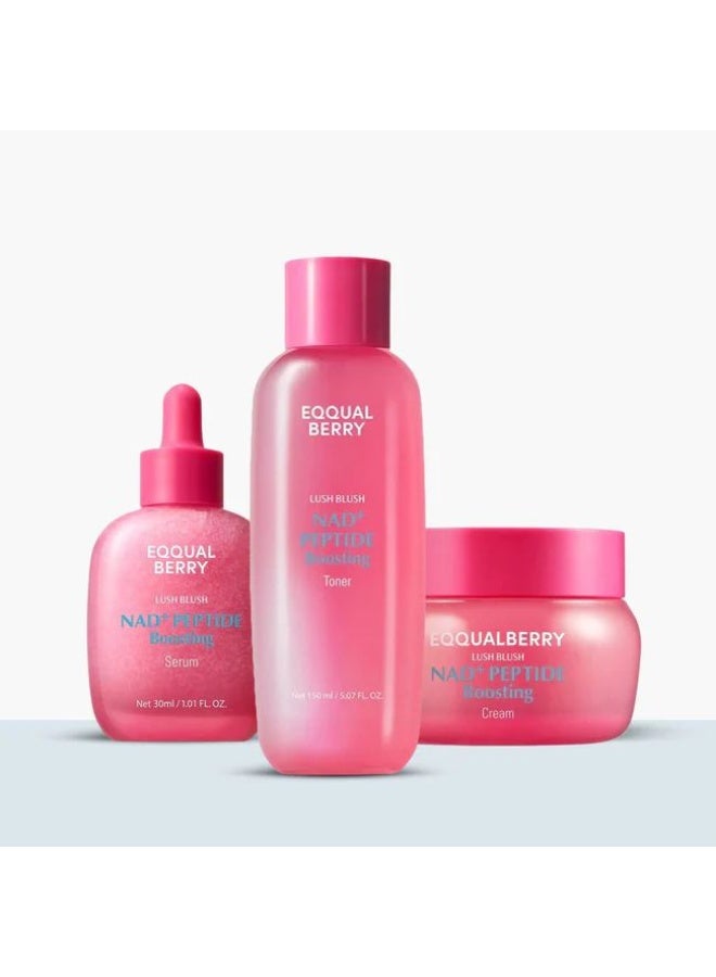 NAD+ Peptide Boosting Skincare Set – Cream 50ml, Toner 150ml & Serum 30ml | Anti-Aging, Hydrating & Skin Repair Korean Skincare Kit for Glowing Skin