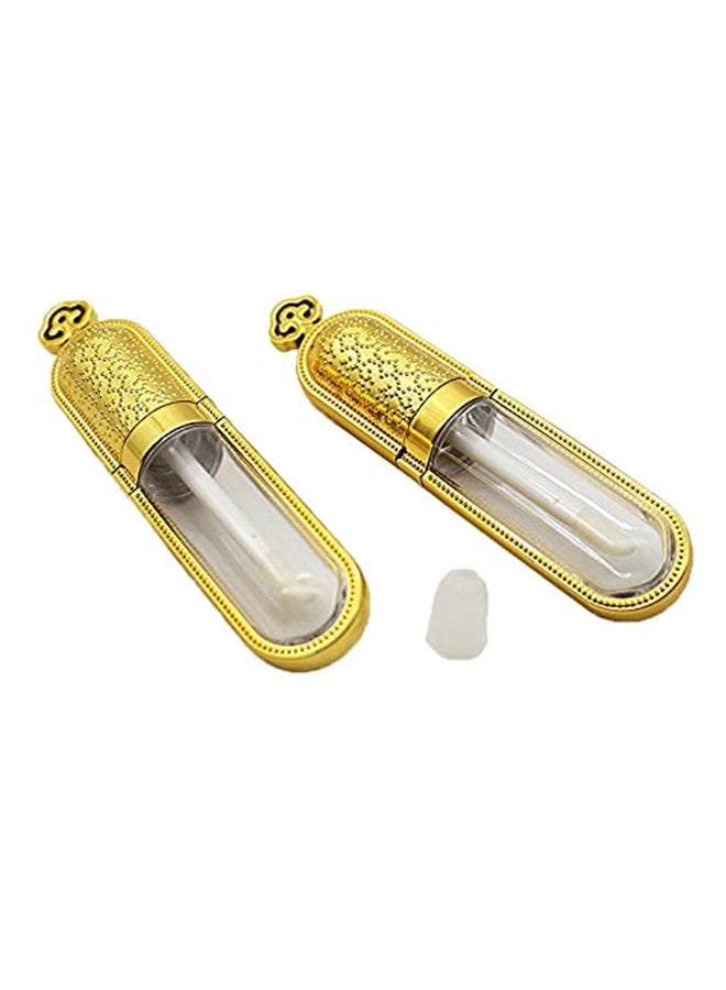 24 PCS Refillable Empty 5ml GOLD Crown Lip Gloss Tubes with Wand，Cute Lipgloss Containers， DIY Lip Gloss Making Kit Container Bulk Wholesale