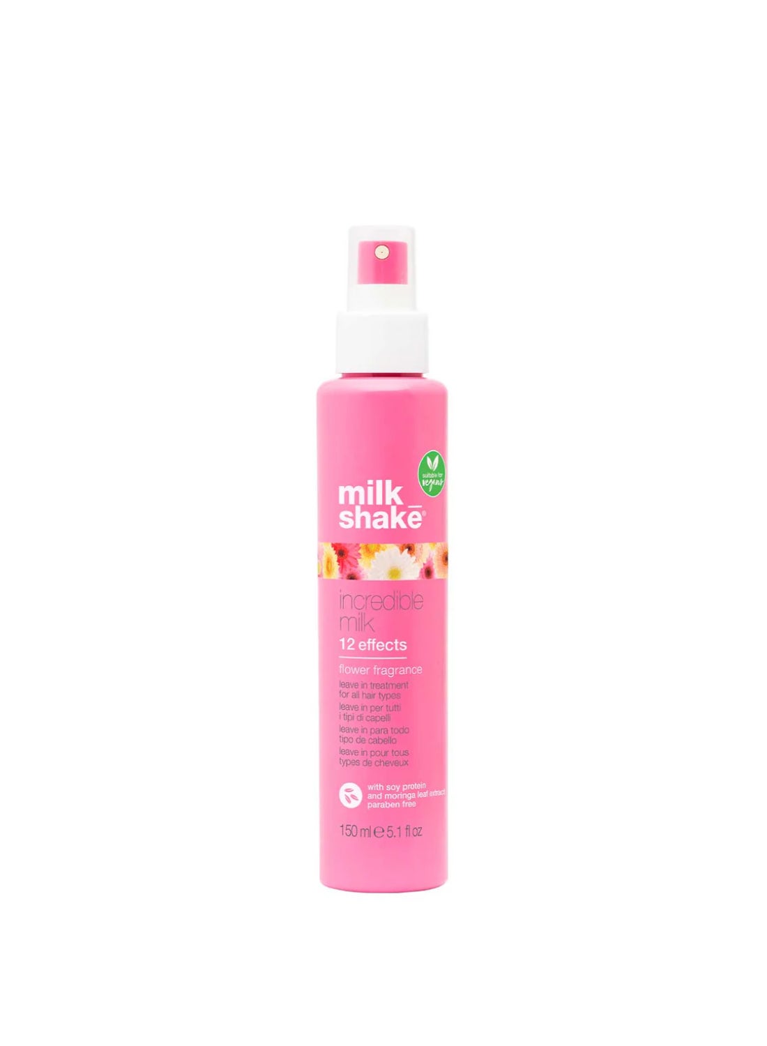 Incredible Milk Flower Leave-In Spray Mask – Vegan 12-in-1 Hair Treatment with Soy Proteins, Moringa Extract & Integrity 41 for Color-Treated, Dry & Damaged Hair, 150ml
