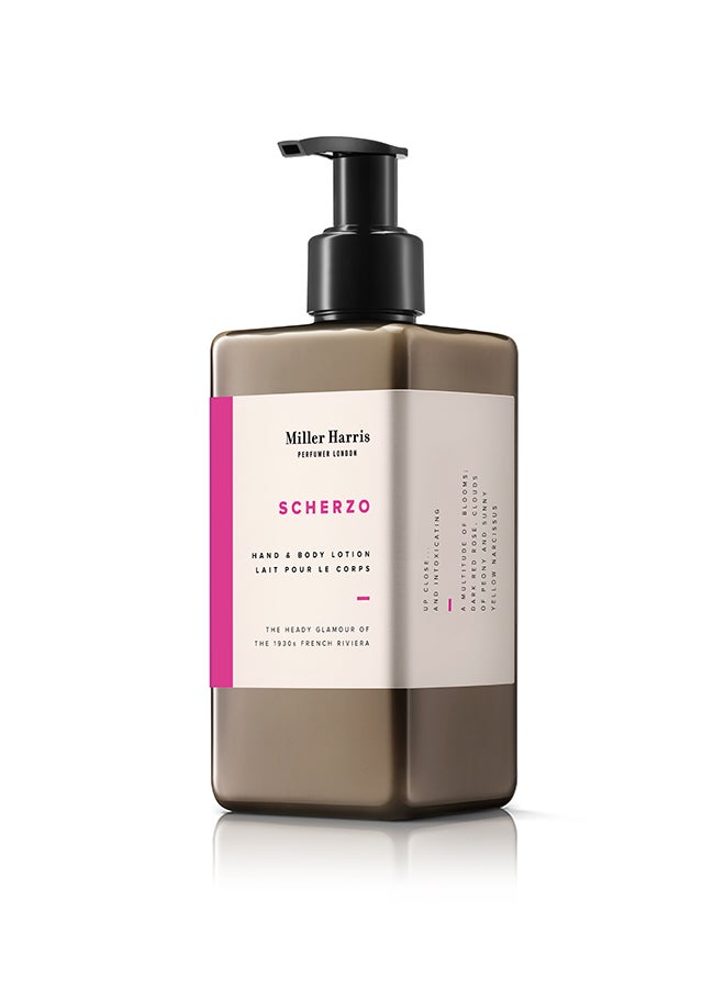 Scherzo Intensely Moisturising Fragranced Body Lotion Dark Rose Oud Shea Butter Argan Oil Vitamin B5 | Vegan Paraben Free 300ml