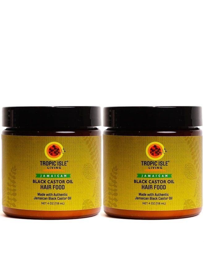 Jamaican Black Castor Oil Hair Food 4 oz (Pack of 2)