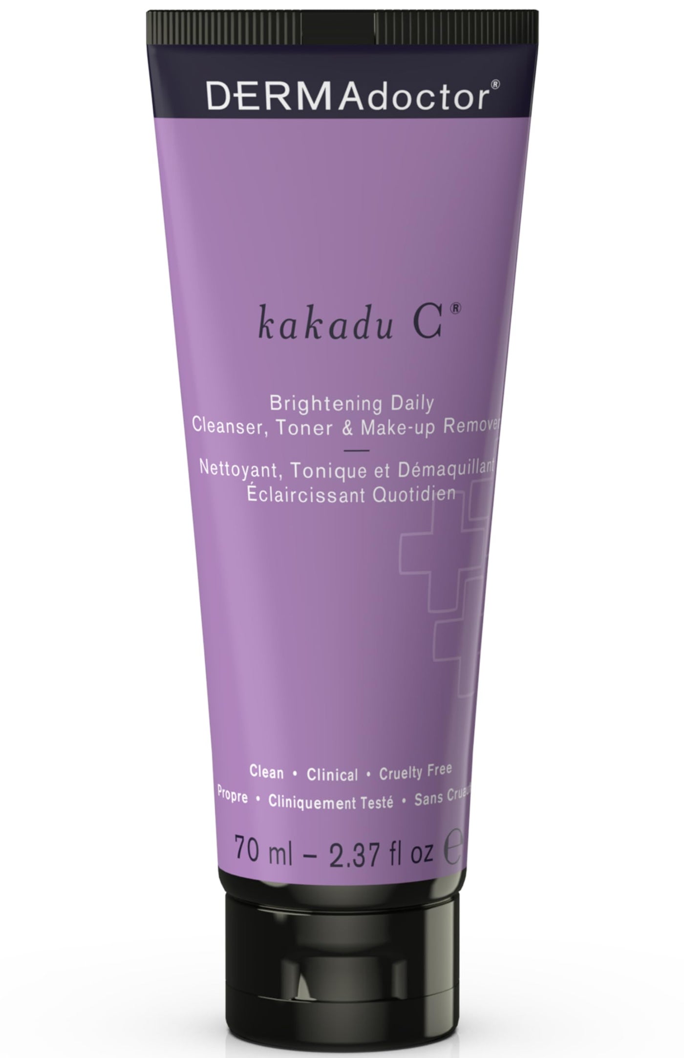 DERMAdoctor Vitamin C Face Wash â€“ Daily 3-in-1 Vitamin C Cleanser & Makeup Remover Face Wash That Tones, Clears Pores, Lifts Oil, and Removes Sunscreen & Pollutants with Potent Kakadu Plum â€“ 2.37 oz