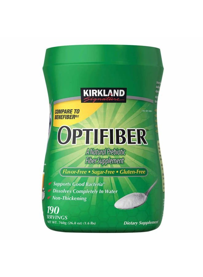 Kirkland Signature OPTIFIBER, 25.6 Ounces 190 Servings (2 Pack)