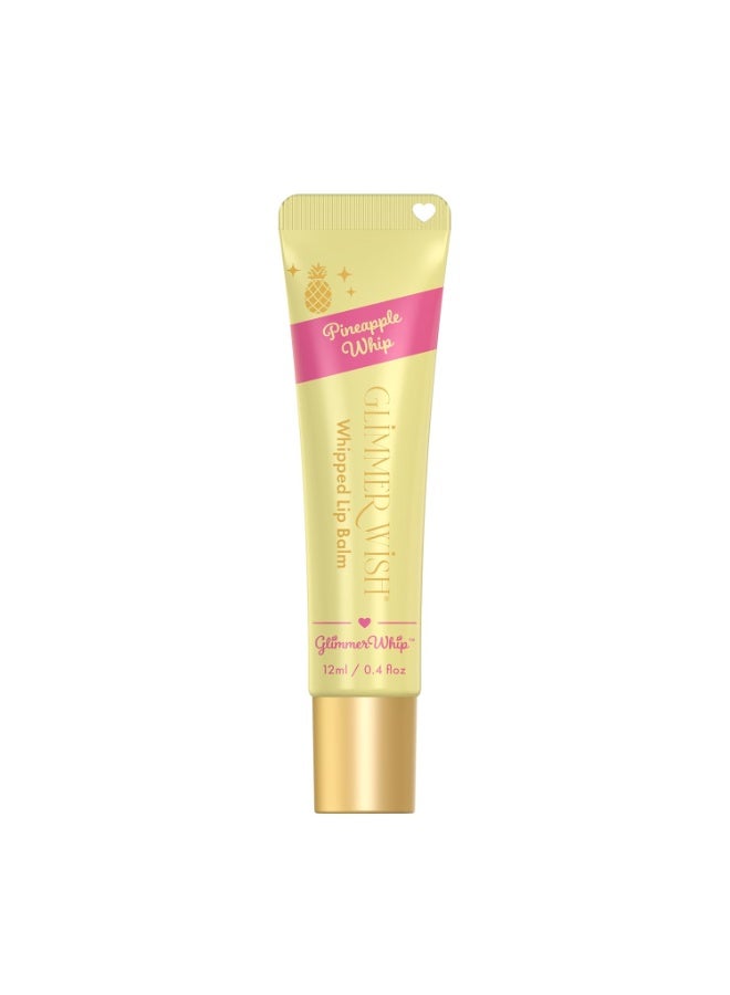 Glimmer Whip Hydrating Lip Balm – Moisturizing Care with Organic Castor Oil, Jojoba Oil, Shea Butter, Cocoa Butter – Nourishing Treatment, Lip Products, Vegan and Non-toxic (Pineapple Whip)