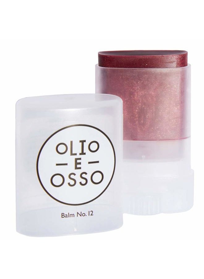 Olio E Osso - Natural Lip + Cheek Balm | Natural, Non-Toxic, Clean Beauty (No. 12 Plum, 0.35 oz | 10 g)
