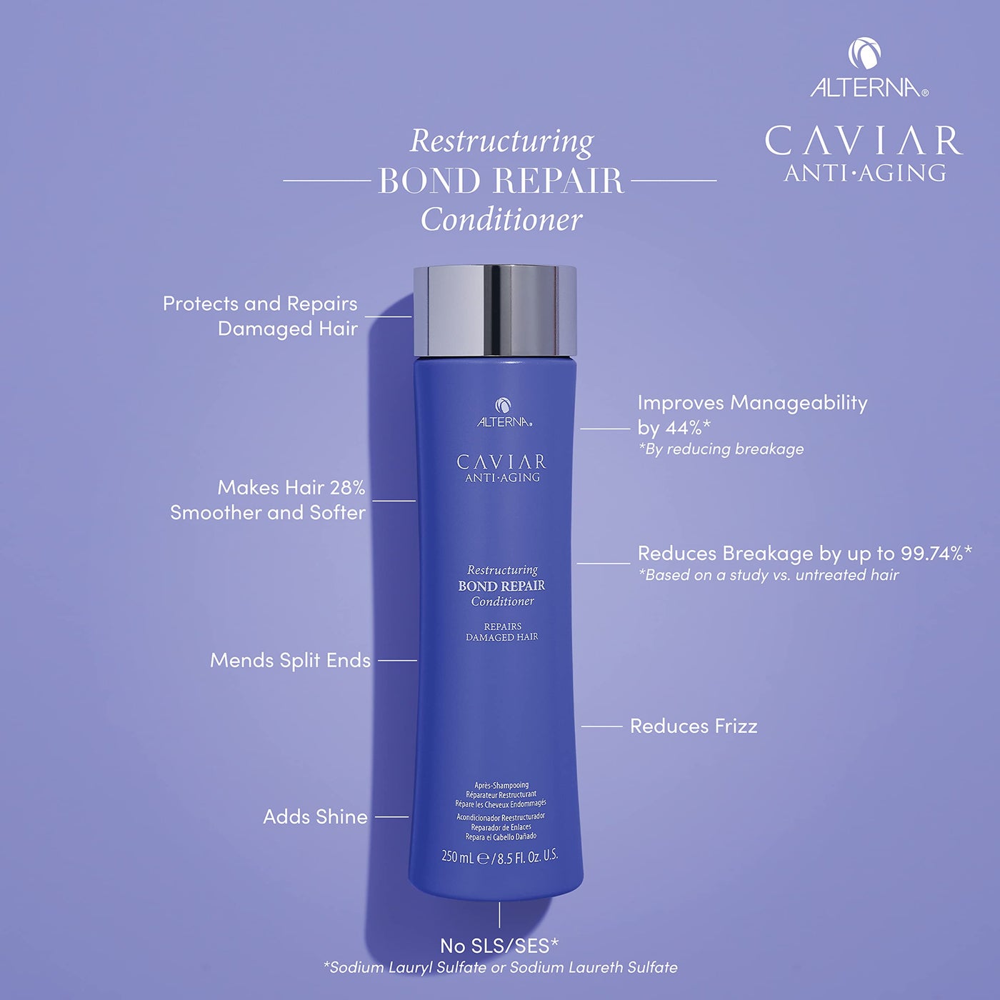 Alterna Caviar Anti-Aging Restructuring Bond Repair Conditioner Mini, 1.35 Fl Oz (Pack of 1)