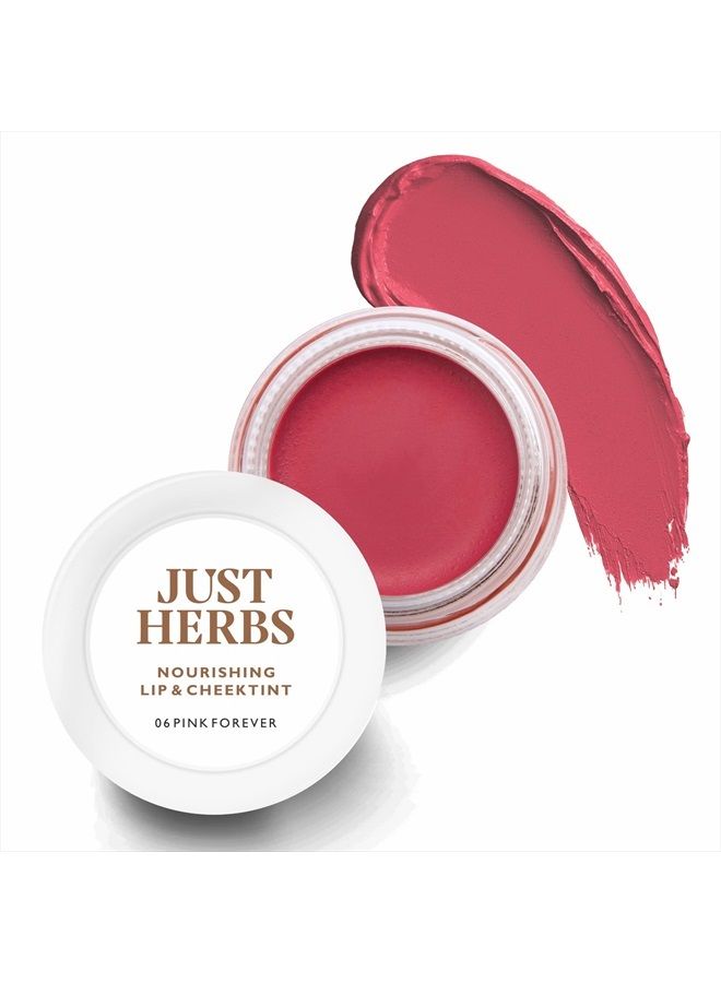 Organic Creamy Matte 3 in 1 Lip & Cheek Tint, Blush For Women - SLS ,Chemical & Paraben Free - 0.14 fl. oz. (Pink Forever)