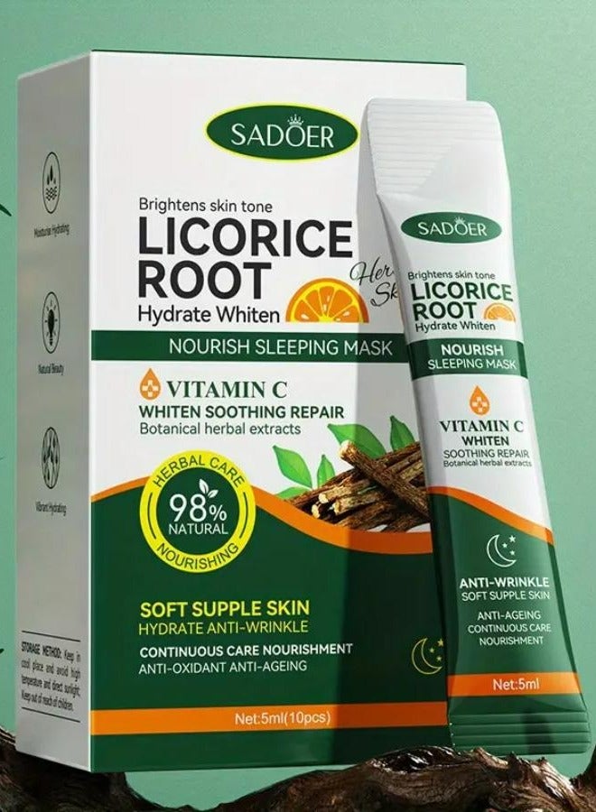 Licorice Root Hydrate Withen Nourish Sleeping Mask Vitamin C Whiten Soothing Rerpair