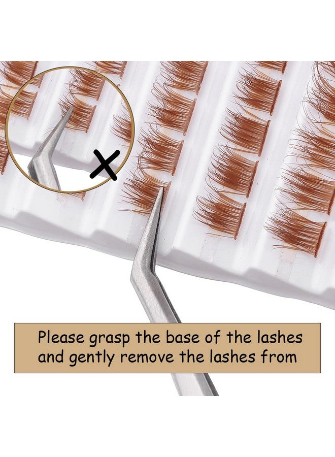 Brown Lashes Clusters 140Pcs Natural Look False Eyelashes Extensions D Curl Wispy Cat Eye Lashes Individuals Diy Lash Extensions At Home (Z01)