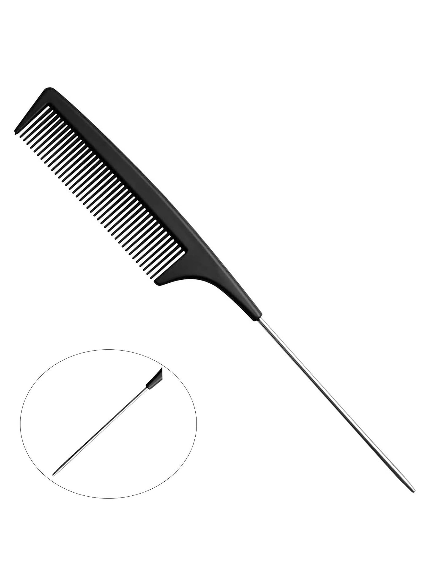 Professional Fine-tooth Metal Rat Tail Comb Pin Hairdressing Hair Style Rat Tail Comb Set Ideal for All Hairs Barber Saloons