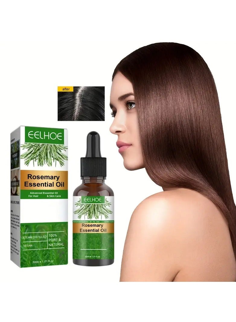 Eelhoe Rosemary Hair Growth Essential Oil Anti Hair Loss Fast Regrowth Essence Aromatherapy Repair Damaged Frizzy Thinning Scalp Hair-restorer Dense Hair Growth SerumÔºà30mlÔºâ