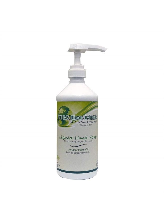 Worx Clean 'n' Gentle Liquid Hand Soap 13 oz. (384 ml) Soft and Supple, Rich Lather, Mild Formula, Light Juniper Berry Fragrance