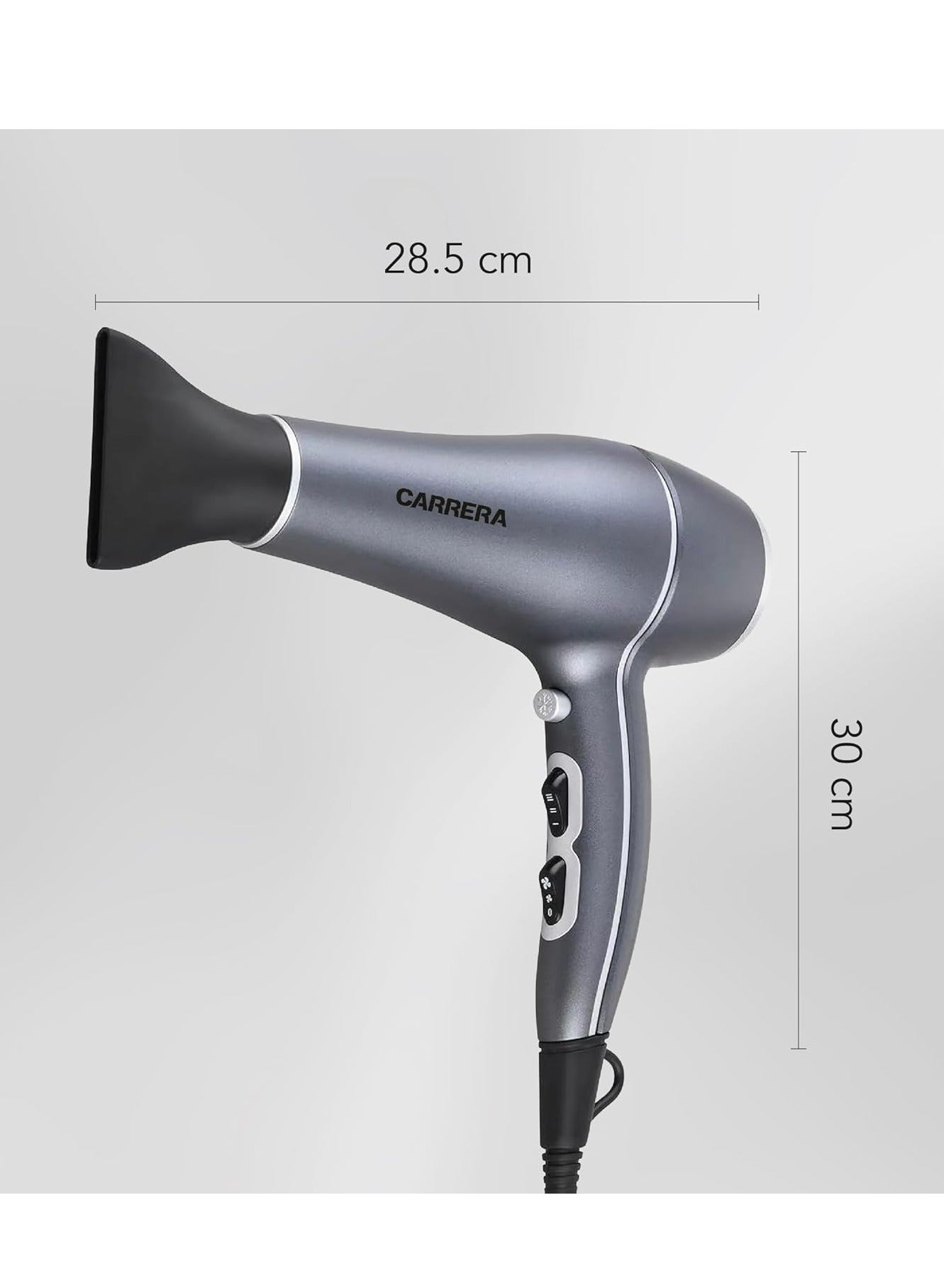 CRR539 Professional Hair Dryer 2200W – Powerful AC Motor, Ceramic Coated Grill & Ionic Technology, 3 Heat & 2 Speed Settings, Cool Shot, Styling Nozzle, Easy to Use, 2 Years Warranty - image 5