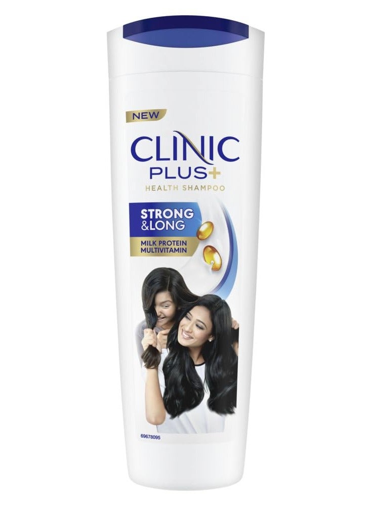 Clinic Plus Strong Long Shampoo 355Ml With Milk Proteins Multivitamins For Healthy And Long Hair Strengthening Shampoo For Hair Growth