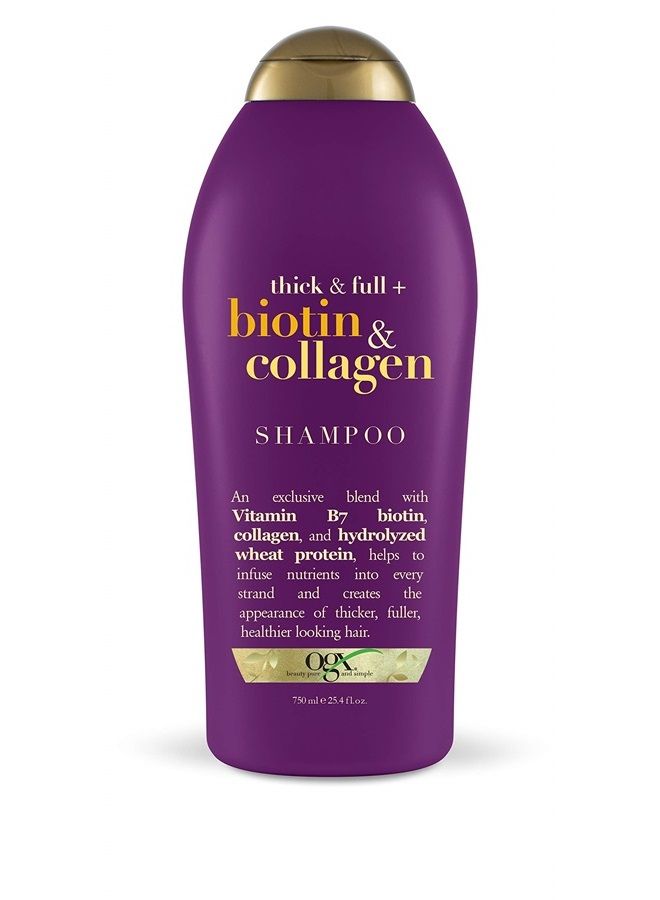 Thick & Full + Biotin and Collagen Shampoo, 25.4 Fl Oz
