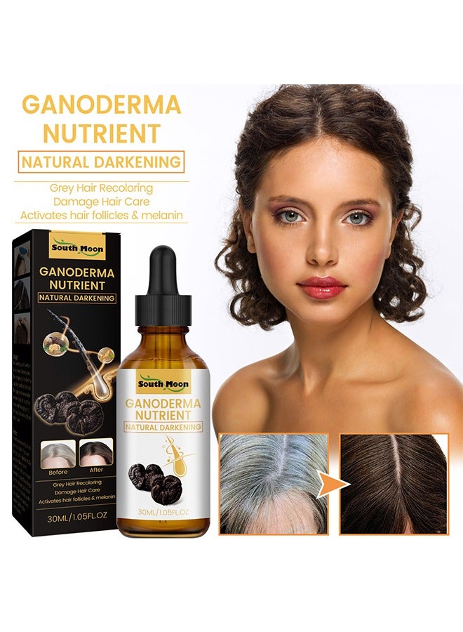 Ganoderma Nutrient - Has The Effect Of Supplementing Hair Follicles, Repairing Hair Damage, Activating Hair Follicles And Melanin, And Obtaining Shiny Black Hair 30ml