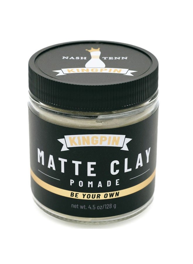 Matte Clay Hair Wax for Men - Flexible Hold & Natural Finish - Non-Flaking, Hydrating Styling Clay for All Hair Types - 2.5oz travel size