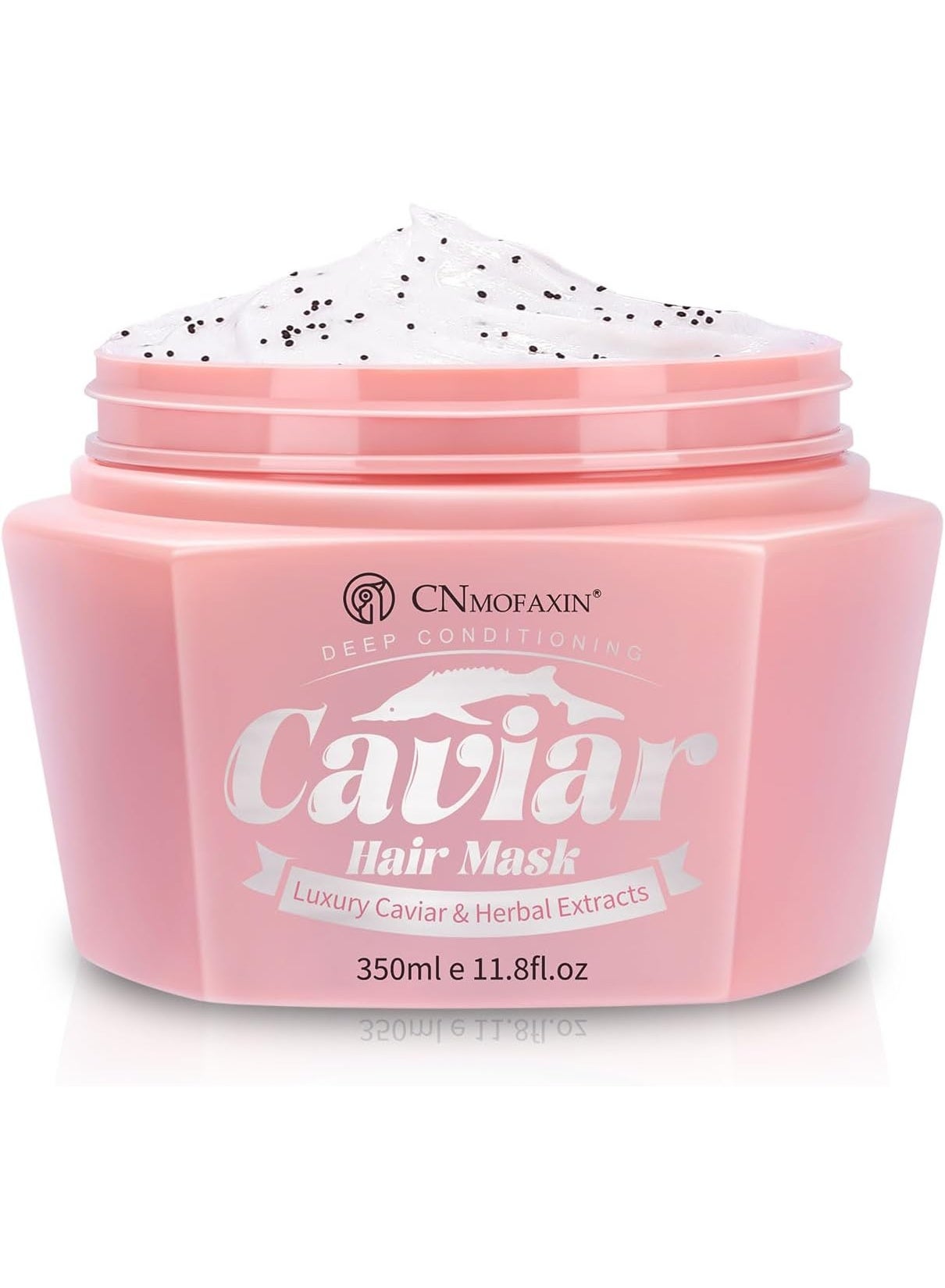 Caviar Hair Mask, Enriched with Caviar Essence, Keratin, & Herbal Extracts for Ultimate Shine & Softness, Sulfate-Free Deep Conditioning Treatment for Dry or Damaged Hair - 350ml