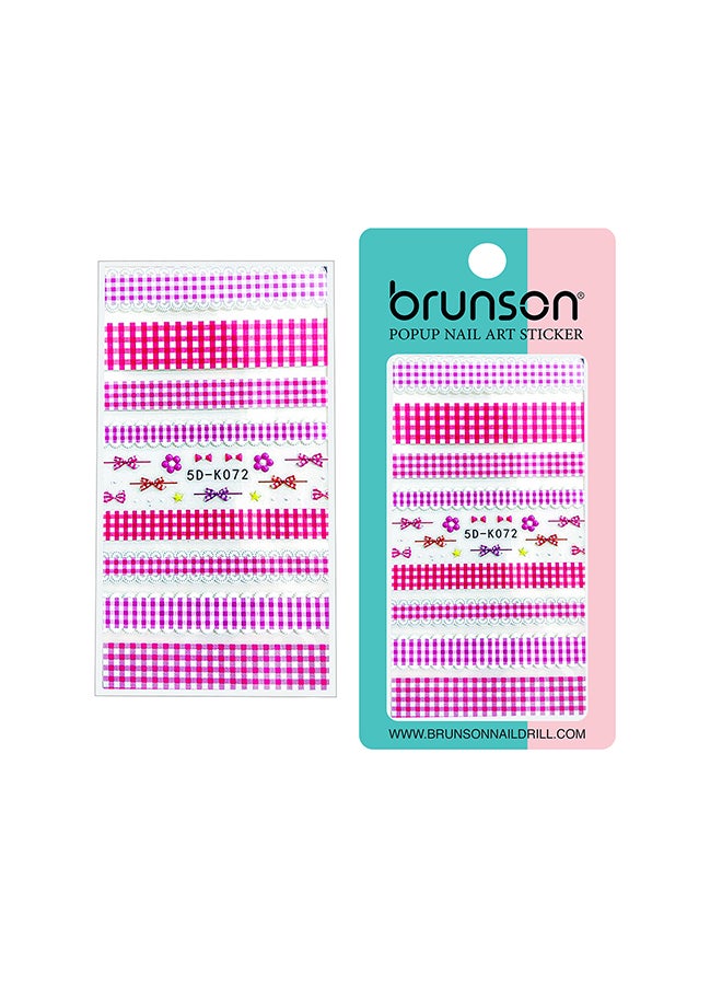 5D Flower Decals Exquisite Self Adhesive Nail Art Decoration Stickers 5D-k072