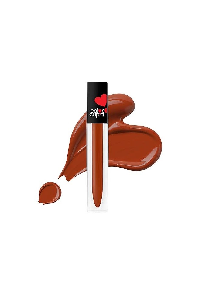 color cupid matte Intense Color 18-Hour Stay Liquid Lipstick | Infused with Hyaluronic Acid & Ceramide | Transfer Proof & Kiss Proof| Forever Love - Sensual Coral | 4 ml