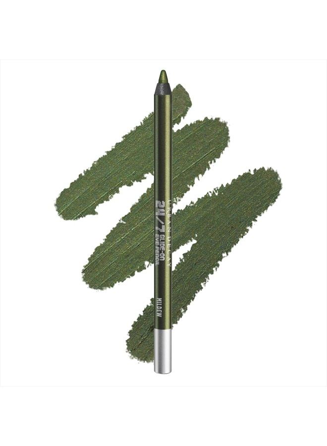24/7 Glide-On Waterproof Eyeliner Pencil - Long-Lasting, Ultra-Creamy & Blendable Formula - Sharpenable Tip – Mildew (Metallic Deep Green with Shimmer Finish) - 0.04 Oz